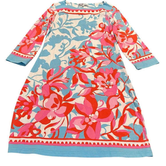 Barbara Gerwit Dresses & Skirts - Barbara Gerwit Floral Tropical Print Shift Dresss Size Medium
